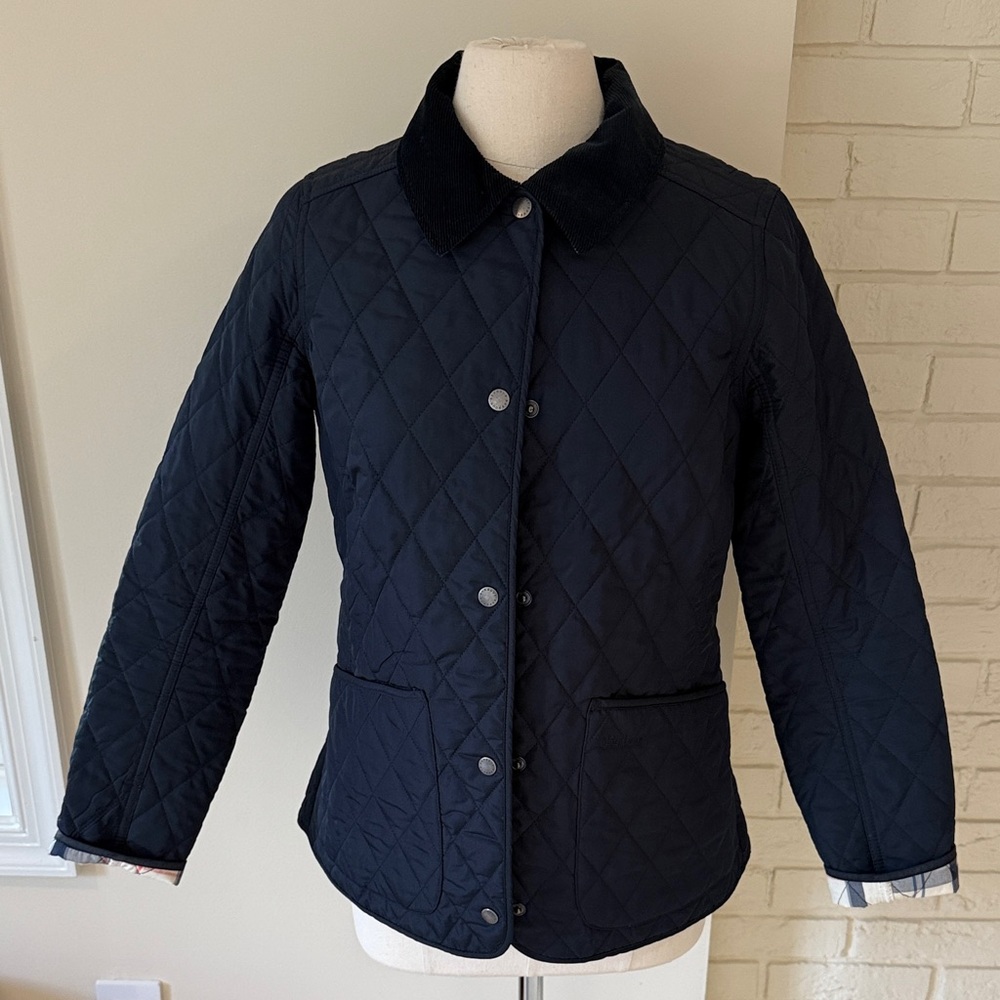Women's Barbour Navy Quilted Jacket size 6